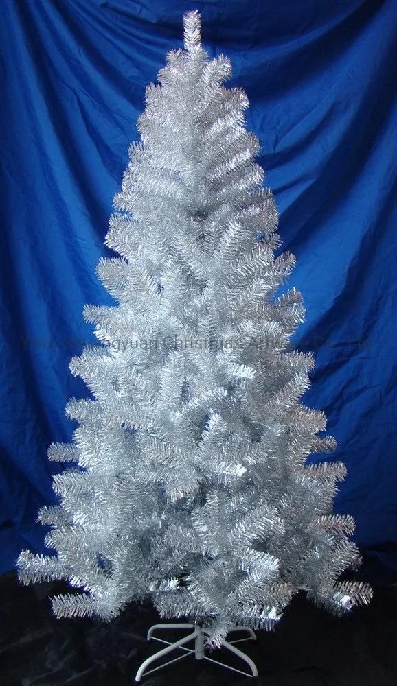180cm Green PE PVC Artificial Christmas Tree with Leaf Pinecone Snow Red Berry