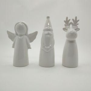 Good Look White Color Ceramic Craft Gifts Christmas Angel Santa