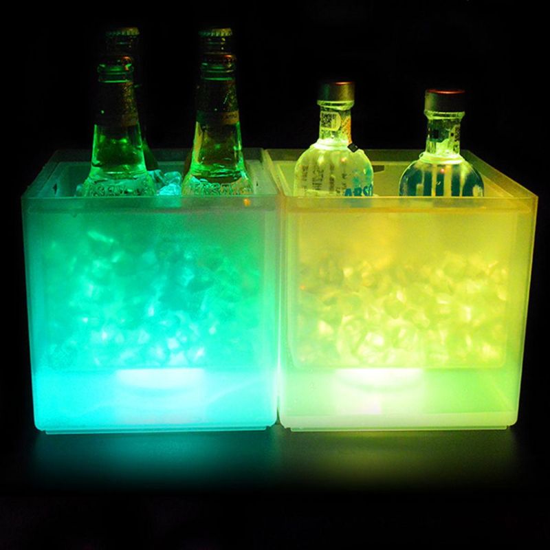 LED Ice Bucket Acrylic Bar Ice Bucket LED Ice Cooler