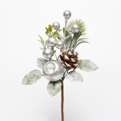 Artificial Branch with Pine Cone and Berries Decorate for Christmas Decoration