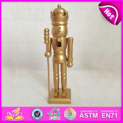 2015 Handmade Wooden Toy Nutcracker Dolls, Hot Sale Mini Solider Nutcrackers Doll for Kids, Cheap Nutcracker Solider Gift W02A074A