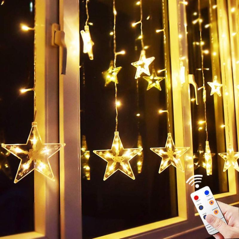 Star Curtain Lights Batteries Operated Window Curtain Lights