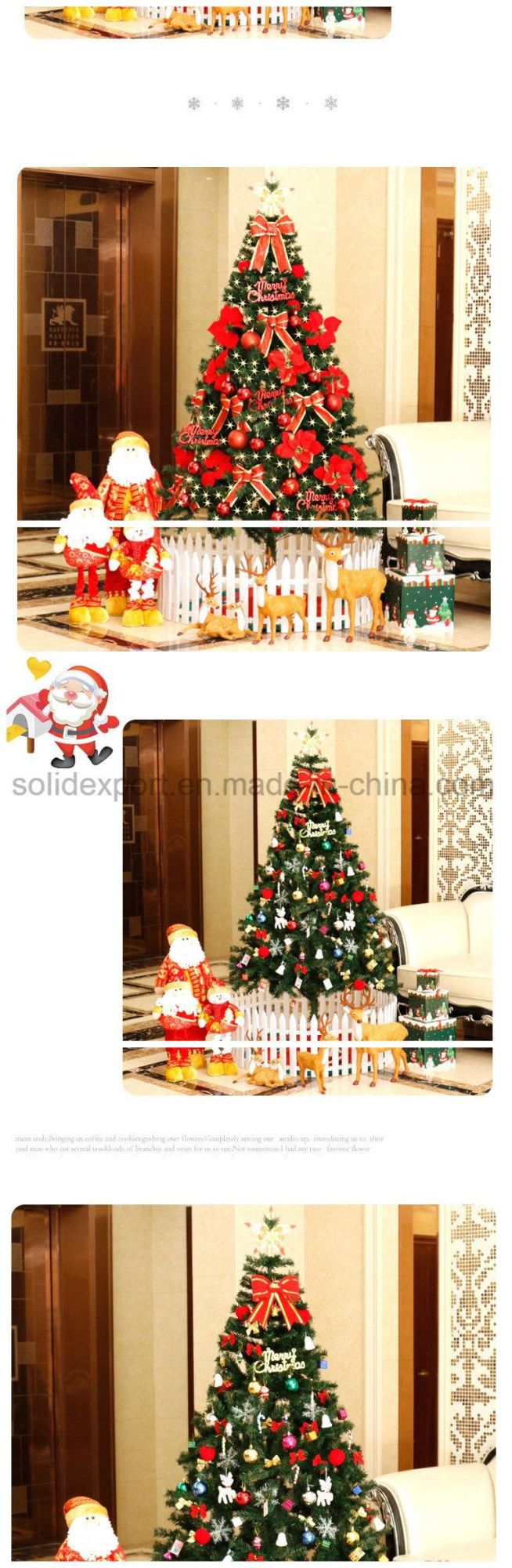 Shopping Mall Home Using Santa Claus Deer Christmas Tree Decoration