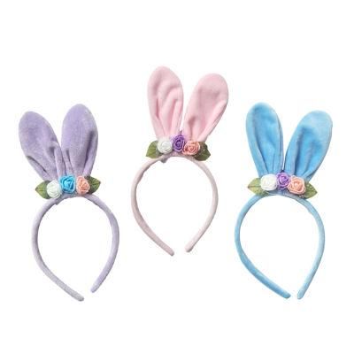 Korean Fashion Girl Easter Hair Band Custom Headband Pink Bunny Ears