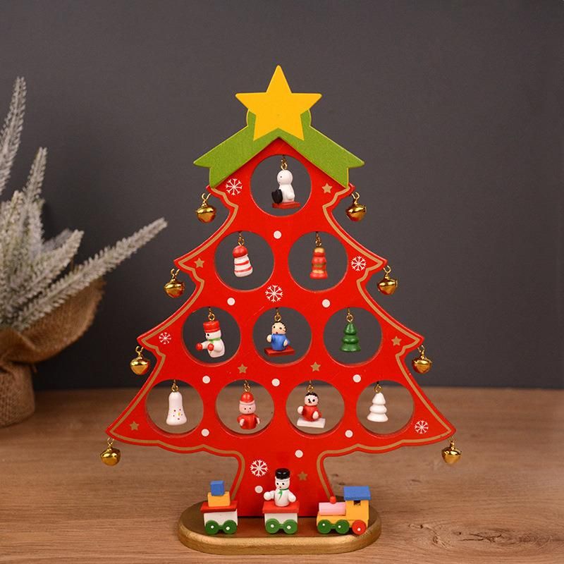 Christmas Decorations Christmas Tree Decorations Wooden Tabletops Decorate Christmas Gifts