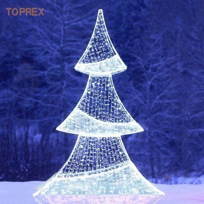 CE RoHS Toprex Christmas Event Metal Art Lighted Tree Decoration