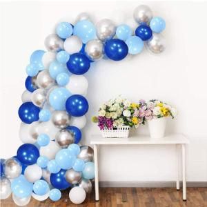 Amazon 120PC Balloon Garland Arch Blue White Silver Balloon Kit