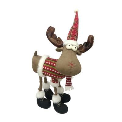 Wholesale BSCI Xmas Animal Figure Indoor Decoration Reindeer Christmas Decoration Christmas Figurines Christmas Home Decoration