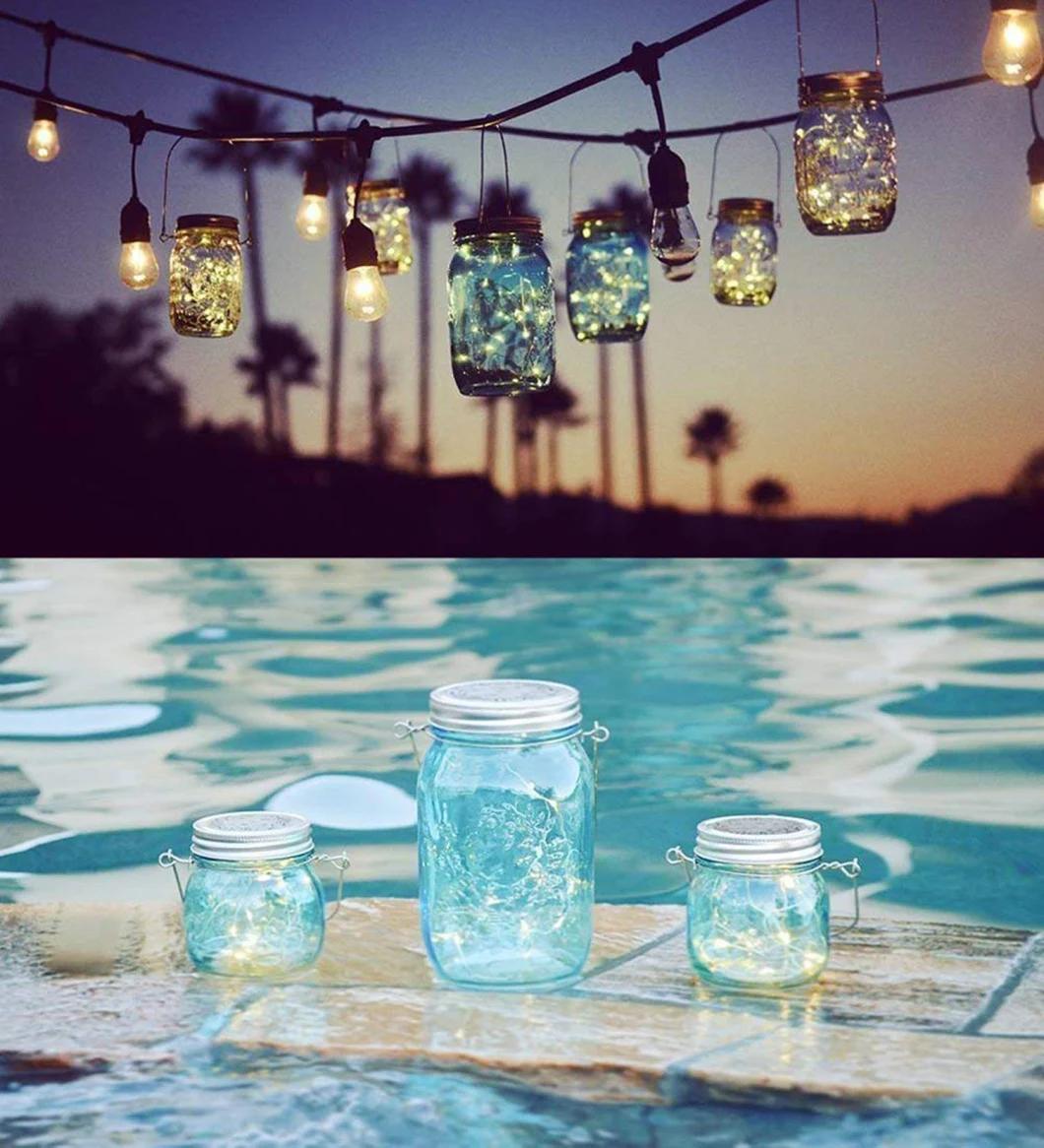 Solar-Powered Mason Jar Lids for Patio/Events/Accent Decorations
