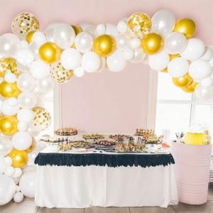 White Gold Balloon Garland Arch Baby Party Wedding Birthday Party Decorations