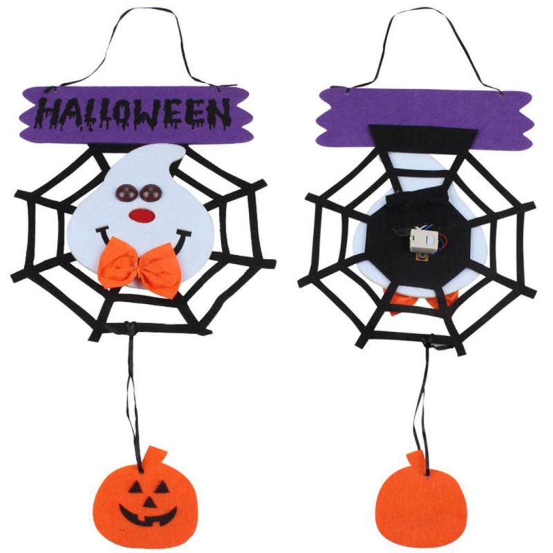 Non-Woven Halloween Spider Pumpkin Luminous Eyes Hanging Pendant Ornaments
