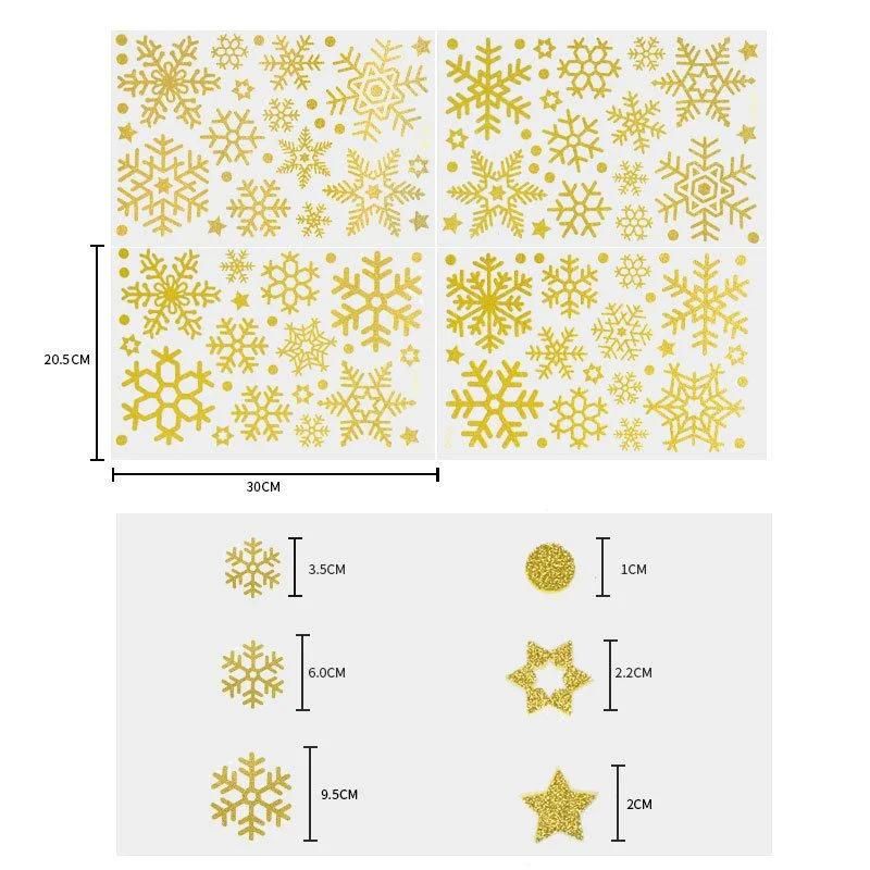 Christmas White Snowflakes Sticker Window Christmas Sticker