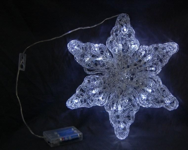 Acrylic Snowflake Light with LED (AR6528)