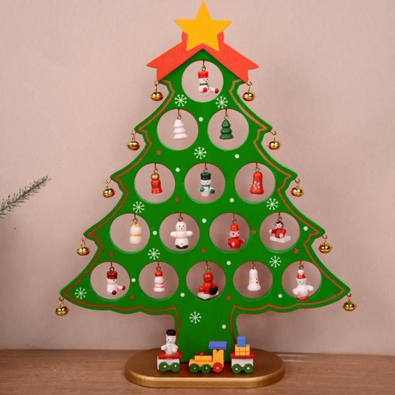 Christmas Decorations Christmas Tree Decorations Wooden Tabletops Decorate Christmas Gifts