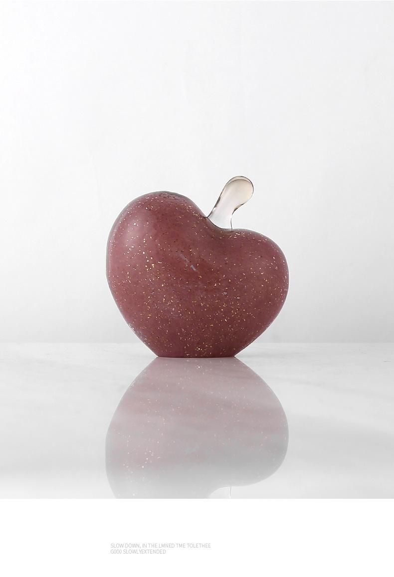 Nordic Ins Fake Fruits Decor Apple Glass Ornaments Home Creative Decoration for Bedroom