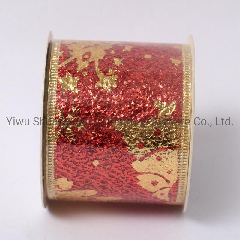 Christmas Ribbon Decor for Holiday Wedding Party Decoration Supplies Hook Ornament Craft Gifts