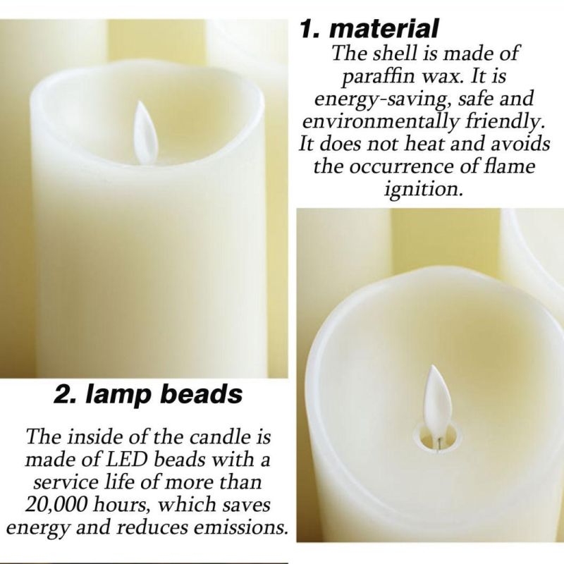 Creative Cylindrical Swaying Energy Saving Lamp Light Simulation LED Candle