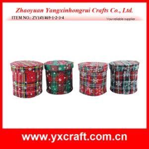Christmas Decoration (ZY14Y469-1-2-3-4) Fabric Christmas Gift Case Box