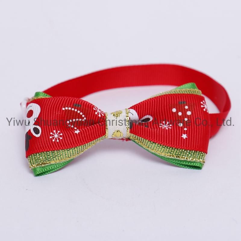 Christmas Pet Supplies Bowknot for Holiday Wedding Party Decoration Supplies Hook Ornament Craft Gifts