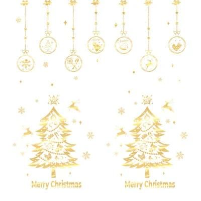 Custom Designed Printed and Gold Display Window Decals for Christmas Decorations