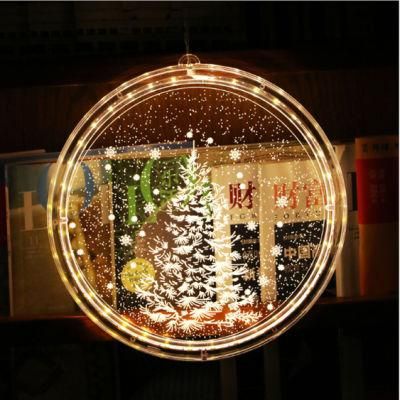 Acrylic Christmas Ornament with Hanging Loop Window Wall