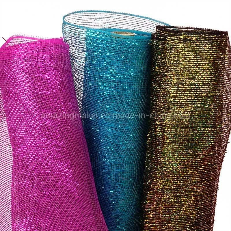 Premium Quality Half-Solid Metallic 21′′ Deco Mesh for Wedding Party