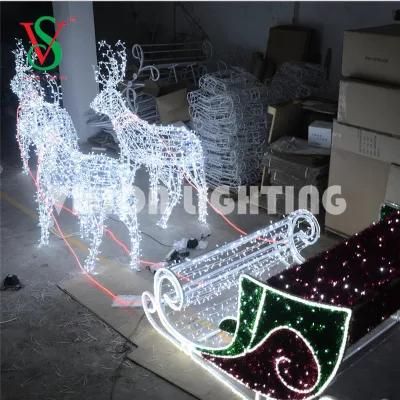 Outdoor Commercial Christmas Large Reindeer Lights Animals Motif for Street