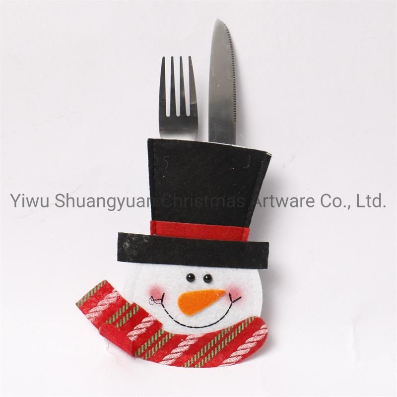 Christmas Knife and Fork Cover for Holiday Wedding Party Decoration Supplies Hook Ornament Craft Gifts