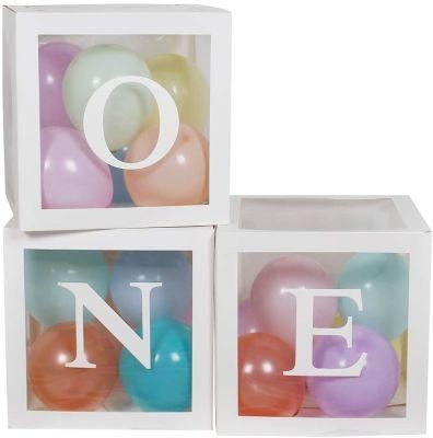 Stuffed Gift Balloons Boxes Gold Pink White Gender Reveal Custom Letter One Love Baby Shower