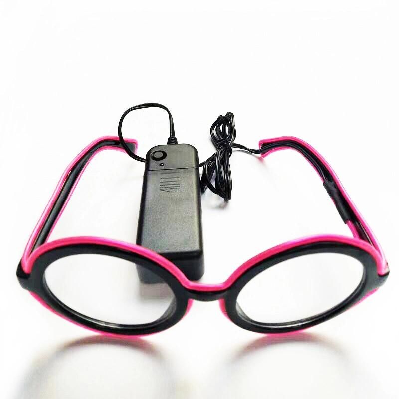 Flashing Round Frame Glasses LED Glasses for Party