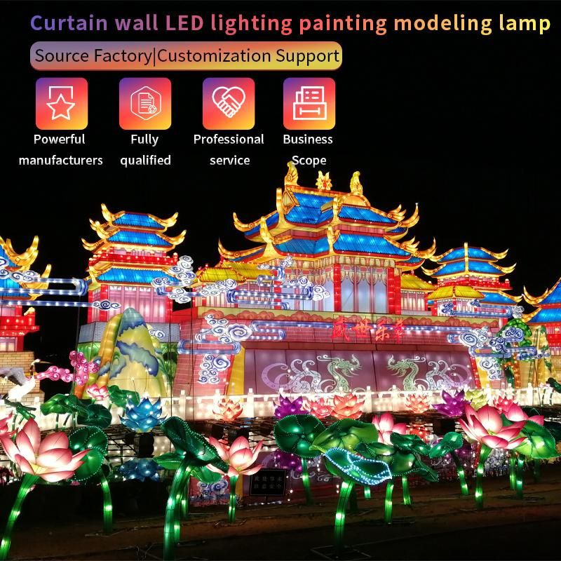 Holiday Light Festival Chinese Traditional Silk Flower Lanterns for Sale