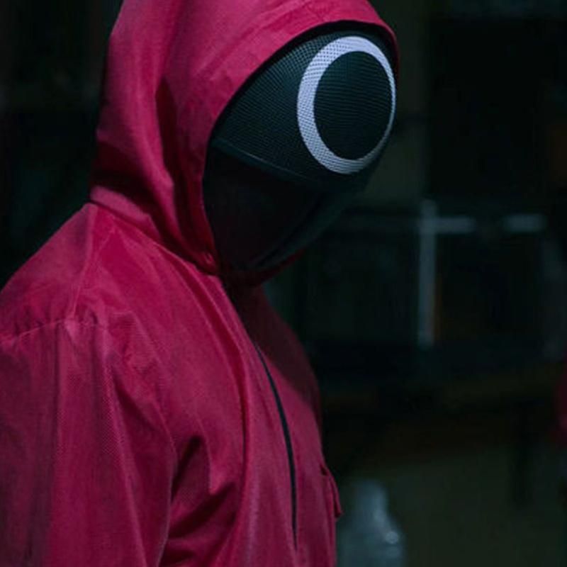 Squid Game Mask Round Triangle Squid Cosplay Plastic Face Masks