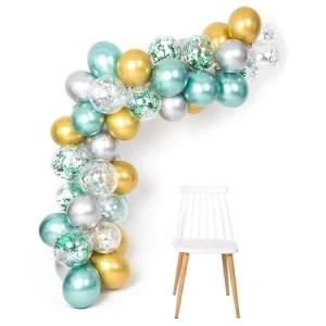 Amazon Green Metal Gold Silver Balloon Birthday Garland Arch Set