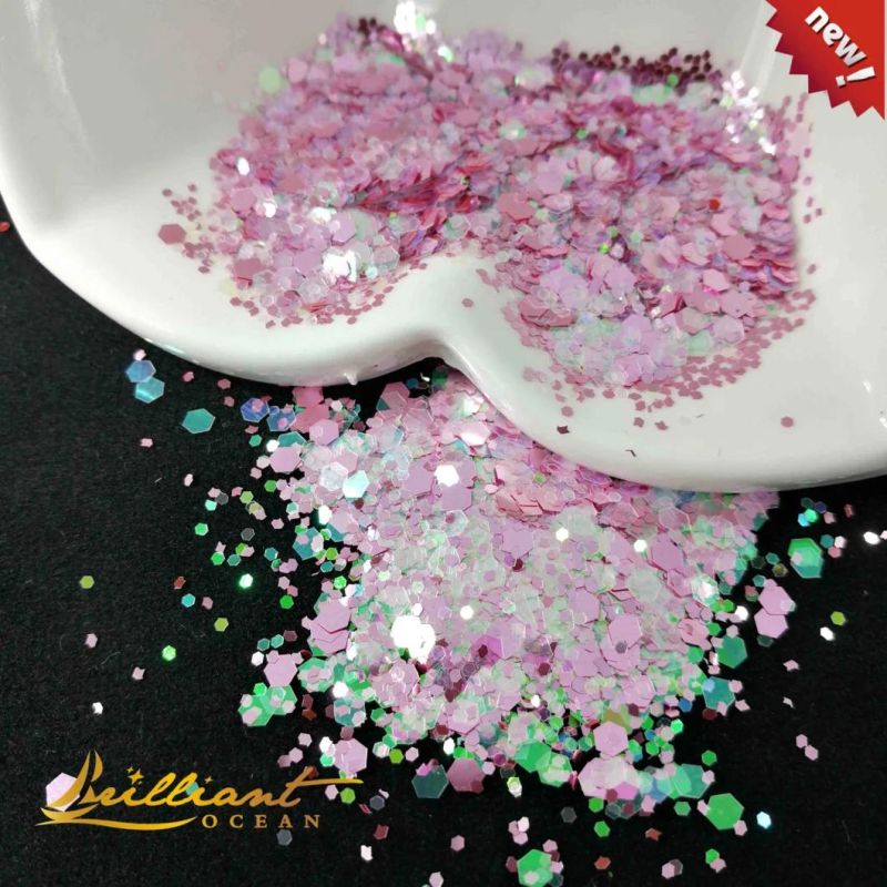 Differ Colors and Sizes Sparkly Glitter Powder