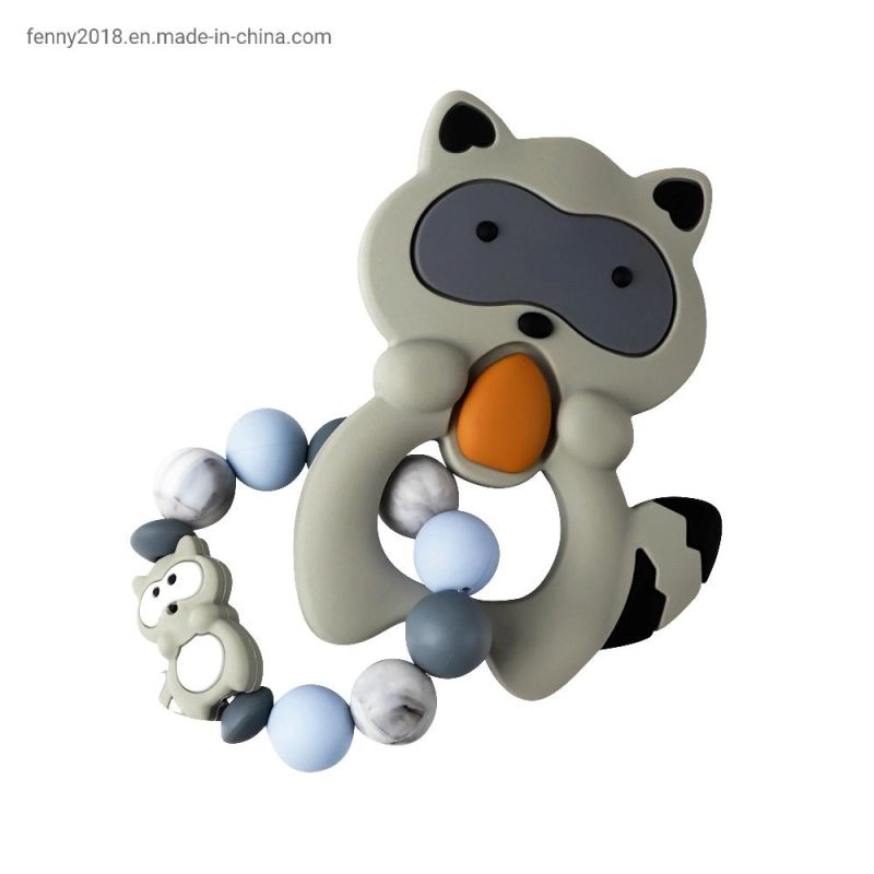 BPA Free Silcone Cartoon Teething Bracelet for Baby Teethers
