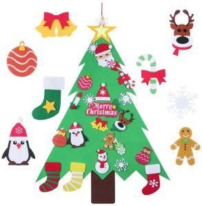 DIY Kids Children Gifts Felt Christmas Tree with Accessories Ornaments Home Office Indoor Decoration