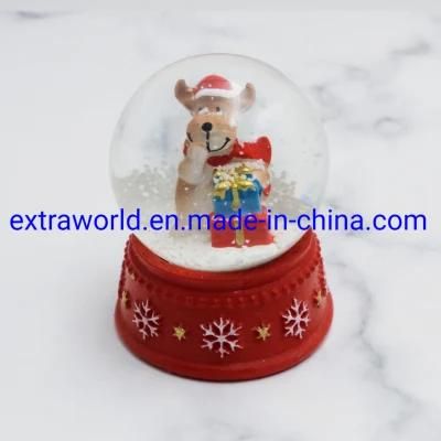 Manucature Resin Snow Globe for Christmas Decoration