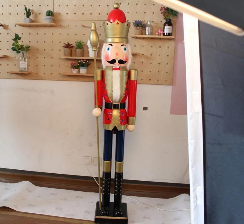 Wholesale Christmas Decoration Ornament 180cm Wooden Life Size Large Nutcrackers