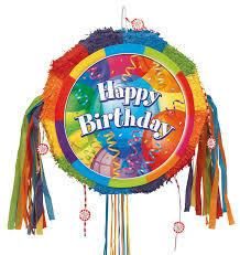 Happy Birthday Pinata, Pinata for Birthday Party, Circle Pinata