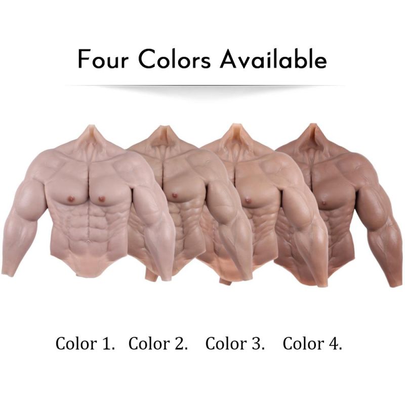 Boyi Silicone Strong Abdominal Muscles Vest Suit Costume with Realistic Chest and Belly Muscle for Cosplay Masquerade