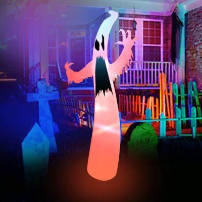 12FT Giant Inflatable Ghost with Color Change Light Outdoor Yard Decorations