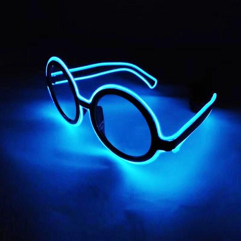 Flashing Round Frame Glasses LED Glasses for Party