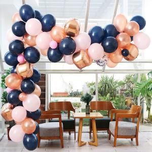 Navy Blue Balloon Chain Set Party Wedding Children&prime; S Birthday Background Wall