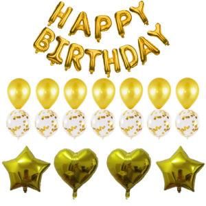 16&quot; Happy Birthday Letter Balloon Golden Balloon Party Prom Supplies