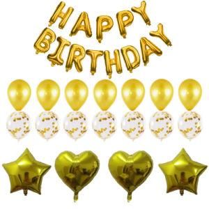 16&quot; Happy Birthday Letter Balloon Golden Balloon Party Prom Supplies