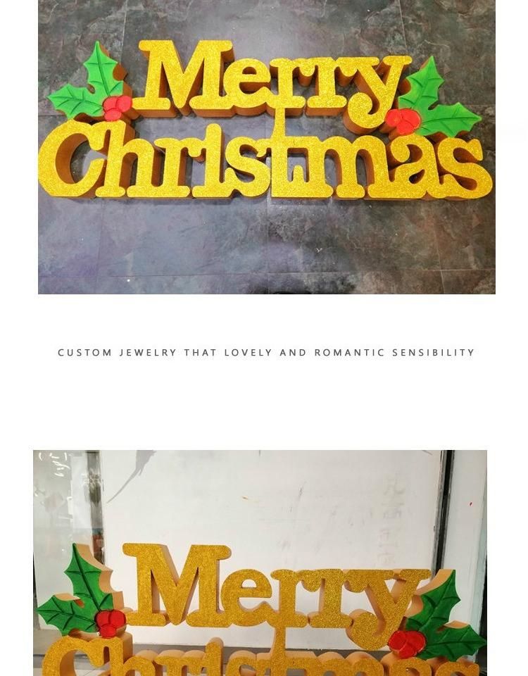 Christmas Decoration Display Logo Customized Merry Christmas for Shopping Mall