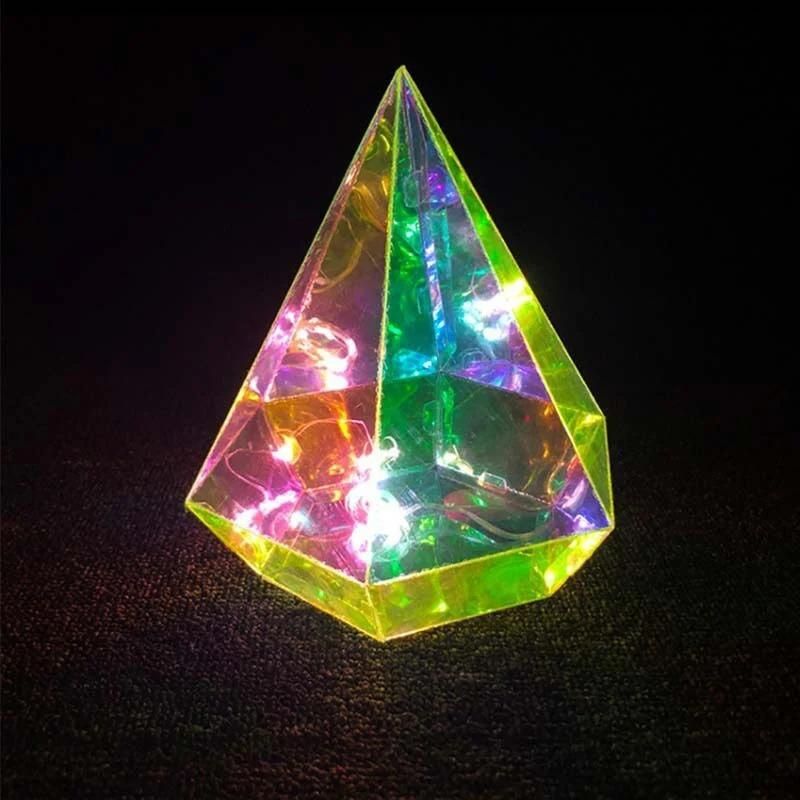 Transparent Laser Diamond Pendant Proposal Wedding Valentine′s Day Bar New Year Decoration Party Pendant Electronic Lights DIY Spot