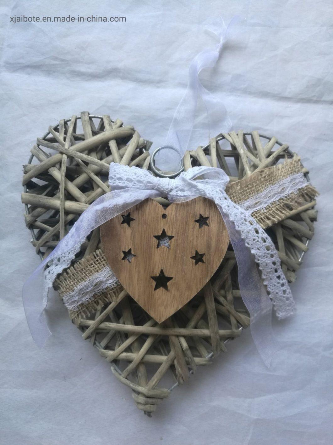 Customized Heart-Shaped Wicker Home Ornaments