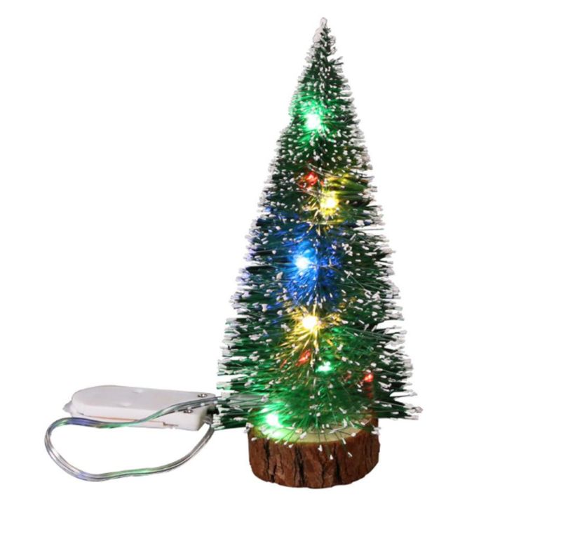 Christmas Decorations LED Light Pine Needle Mini Christmas Tree