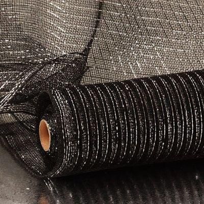 Silver Thread Metallic 10&prime;&prime; Deco Mesh for Gifts Package
